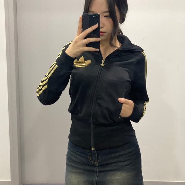 아디다스 글리터 검골 져지 트랙탑