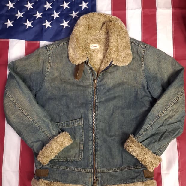 오리지날 90's 일본판 JOHNBULL 데님  B-3 항공자켓