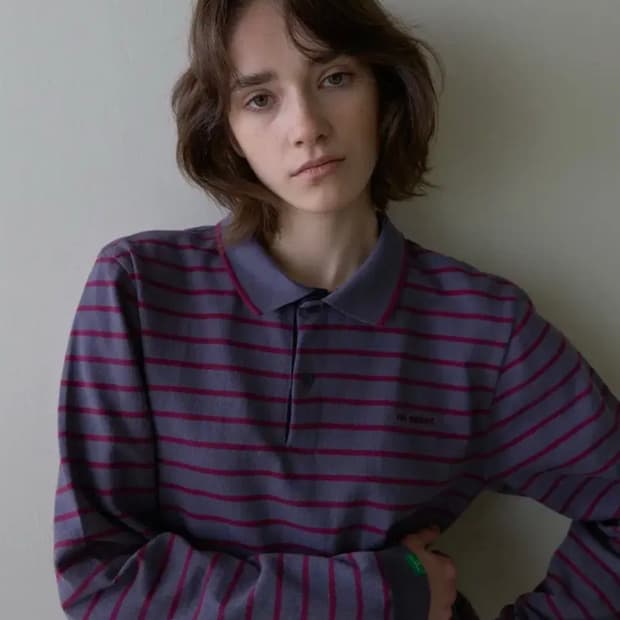 노컨텐츠 스트라이프 피케이 티 _ 다크그레이