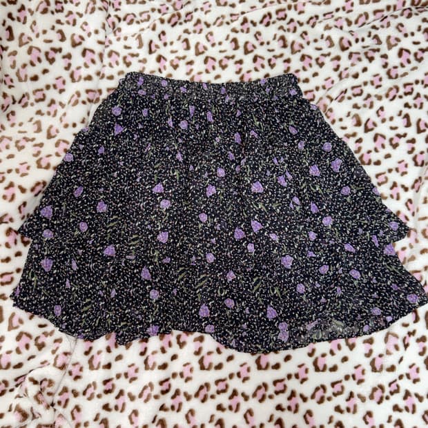 vintage 플라워 스커트 갸루 오네갸루 로사체리 레스트로즈 펑크