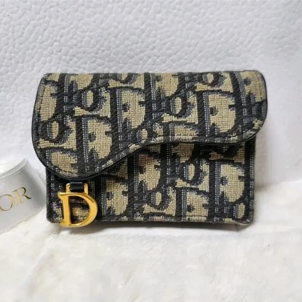 디올 오블리크 새들 카드지갑