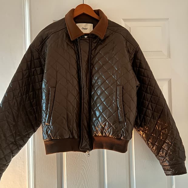 OWN 브라운 퀼팅 자켓 패딩
