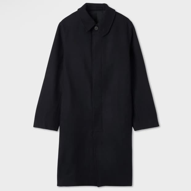 [L] 스튜디오니콜슨 몬디알 울 오버 코트 - 네이비