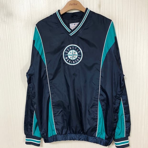 MLB GIII 시애틀매리너스 웜업풀오버/윈드자켓 S(해외)