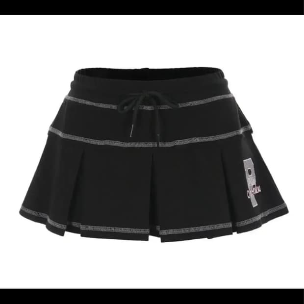 플리즈노팔로우 낸시스티치 스커트