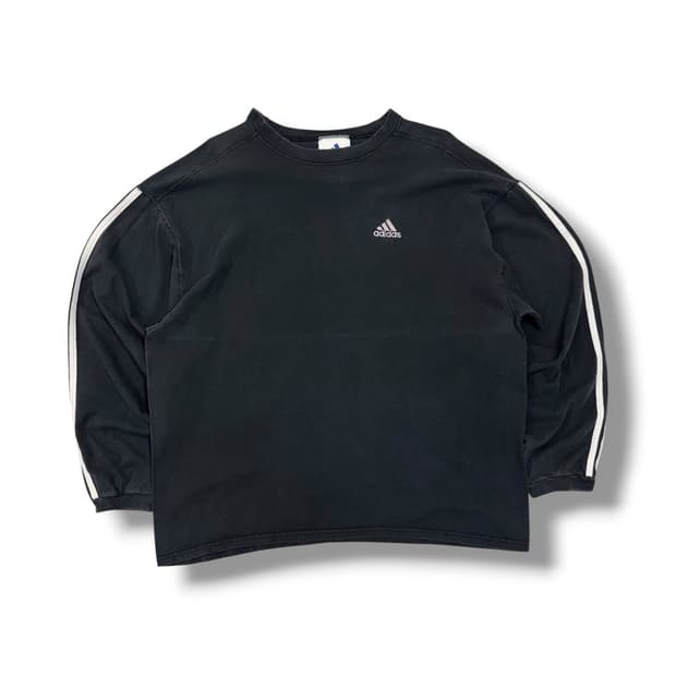 90s 아디다스 페이딩 롱슬리브 티셔츠 made in USA (XL)