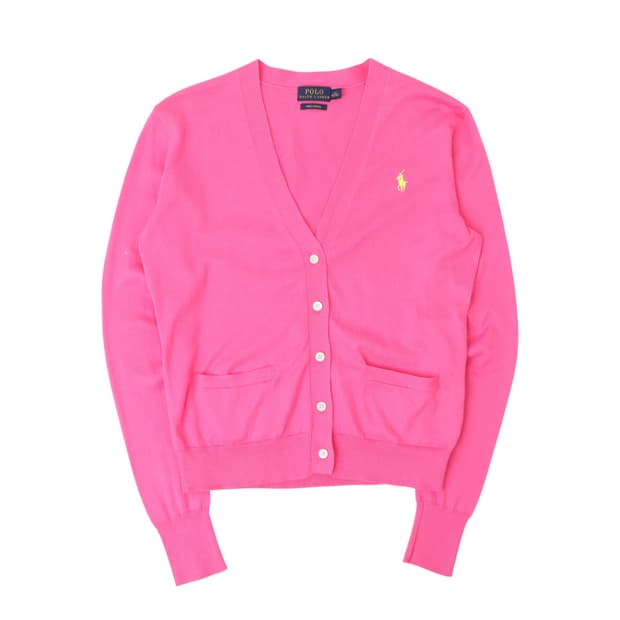 폴로 랄프로렌 핑크 피마코튼 가디건