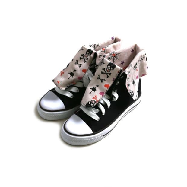 캐미컬스포츠swimmer skull pattern canvas shoes