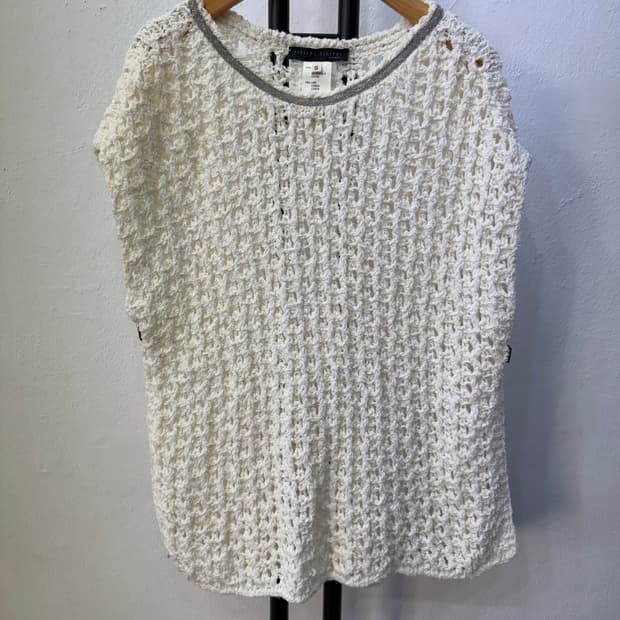 정품) 파비아나필리피 여성 크로셰 니트 탑 S 