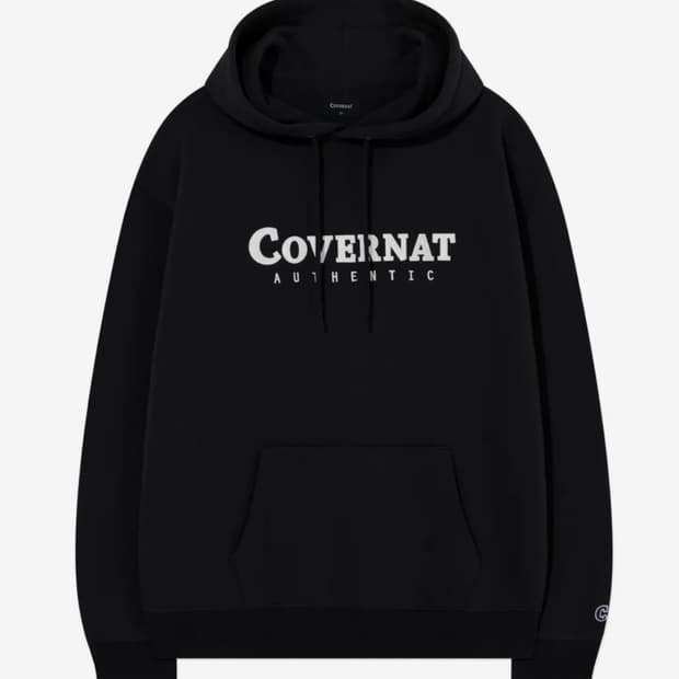 커버낫 어센틱 후드 티 후디 블랙
