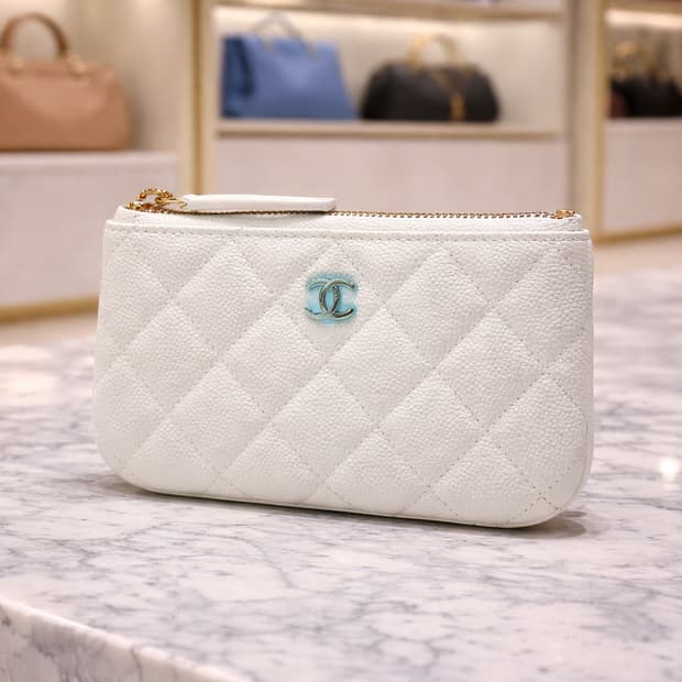 [S급] 샤넬 클래식 캐비어 미니 파우치 판매합니다!!!