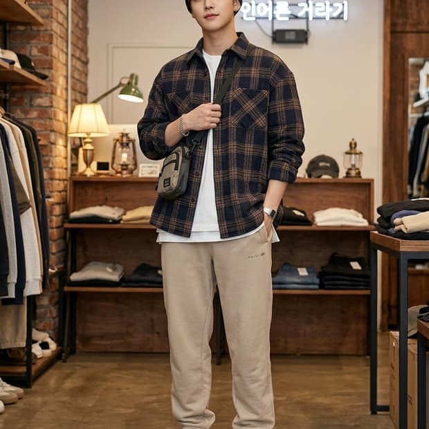 아디다스 에센셜 로고 스웨트팬츠 조거팬츠 베이지