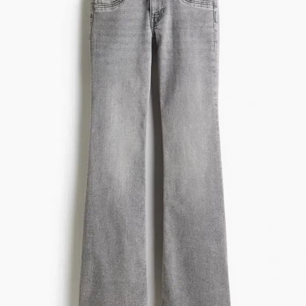 H&M로우웨스트 데님 그레이 플레어진