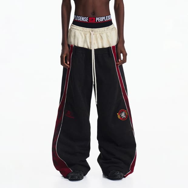 Track Crest Wide Sagging Sweat Pants