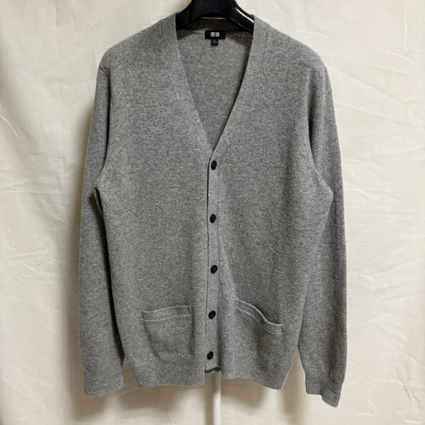 유니클로 램스울 가디건 / 그레이, XL