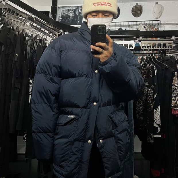 컨버스 네이비 빅 사이즈 패딩4L