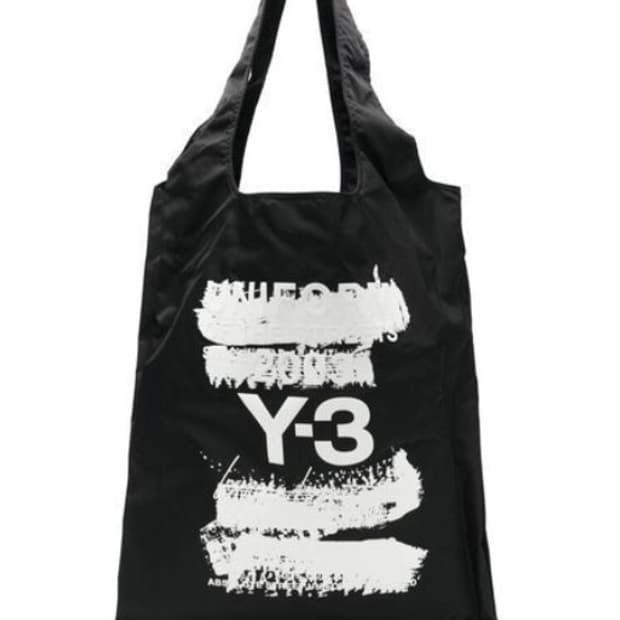 Y-3 로고 프린팅 나일론 토트백