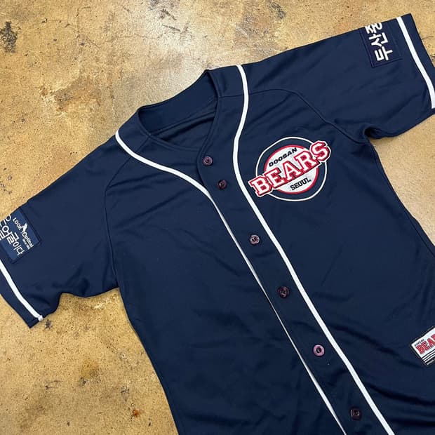[90] 두산 베어스 야구 유니폼 네이비 정수빈 마킹 b15
