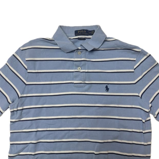 폴로 스트라이프 카라티 S 소라색