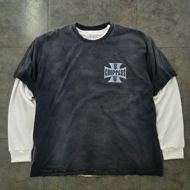 빈티지 긴팔 레이어드 티셔츠