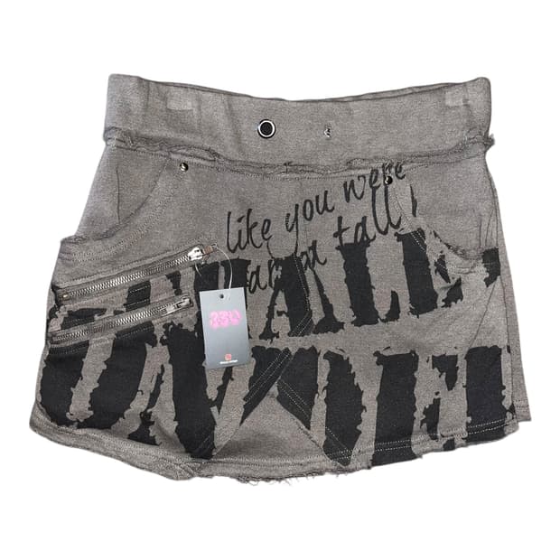 레터링 프린팅 그런지 밴딩 면팬츠 y2k펑크갸루