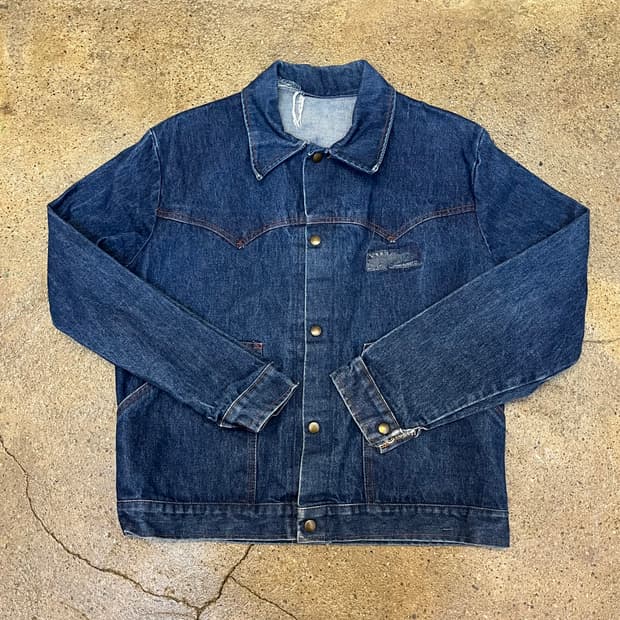레어 90s USA 웨스턴 스타일 진청자켓 데님자켓