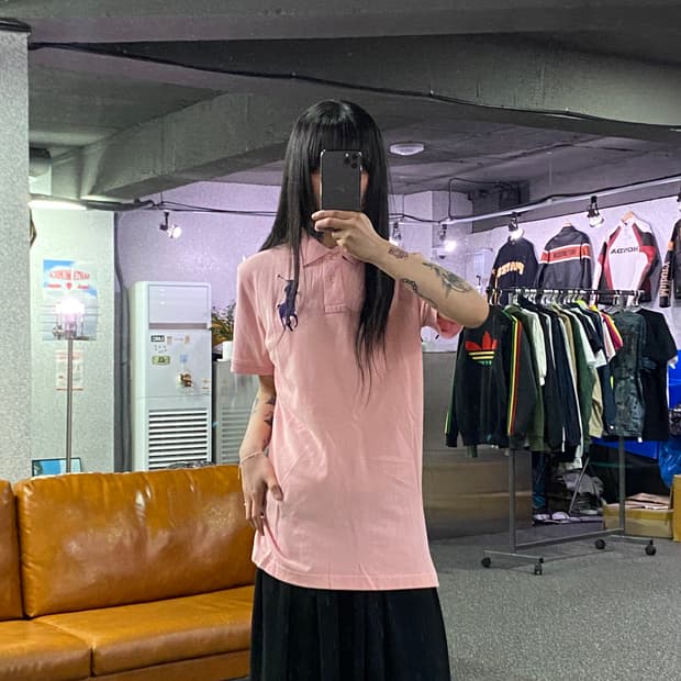 폴로랄프로렌 빅포니 핑크 카라넥티 B4610