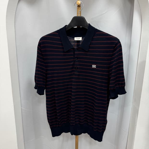 셀린느 스트라이프 폴로 카라 반팔 L 