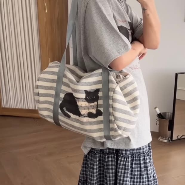 펀프롬펀) Nero Cat Mini Duffel가방