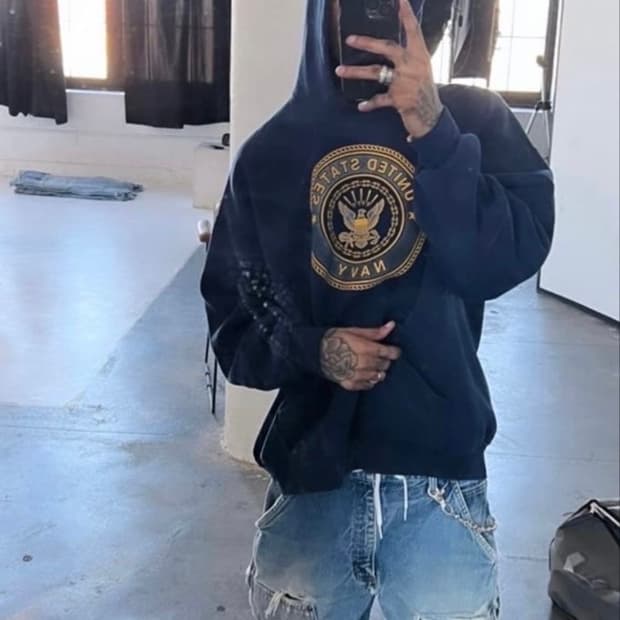 🇺🇸90s Navy Military 후드