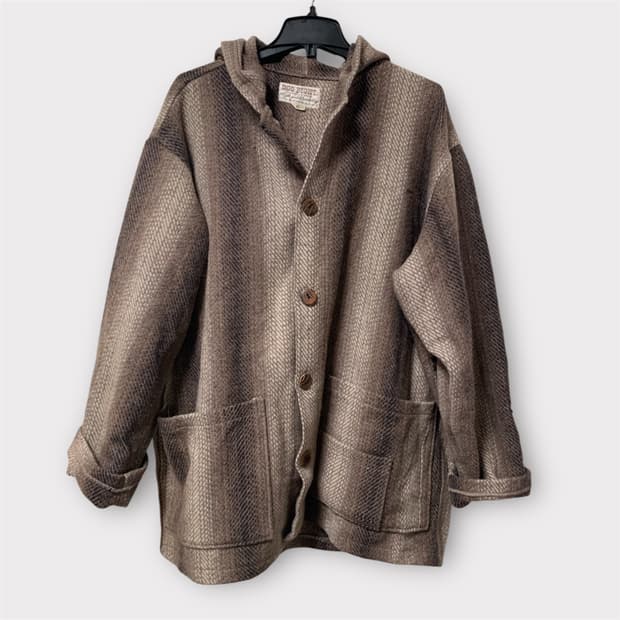 남성 후드 울 자켓 코트 아메카지