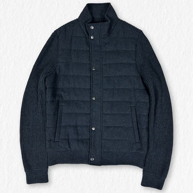 크레뮤 패디드 니트 집업