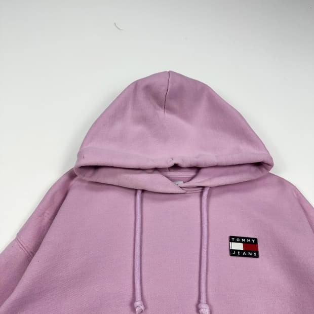 타미힐피거 플래그 핑크 크롭 후드티 (S 여성추천)