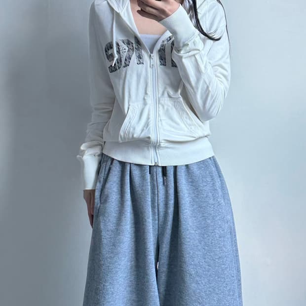 나이키 00s 스펠아웃 화이트 후드집업