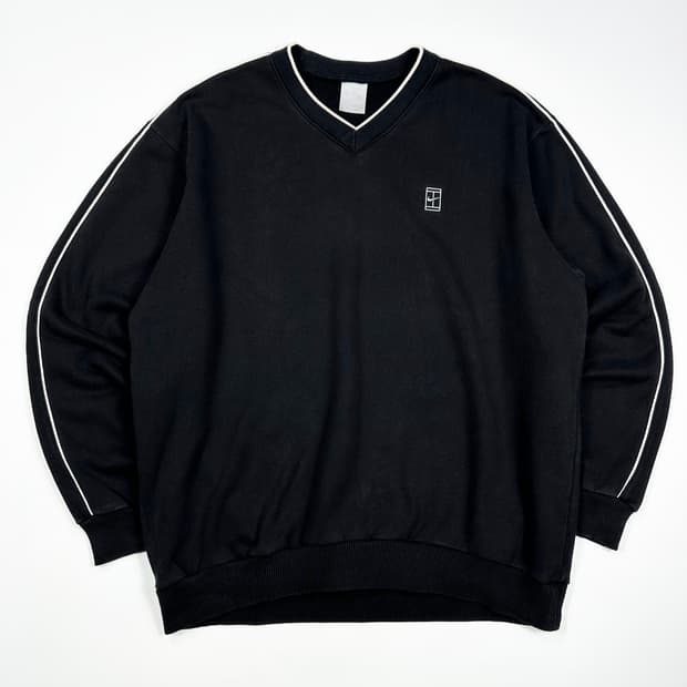 90s 나이키 테니스 올드스쿨 레트로 맨투맨 블랙 L