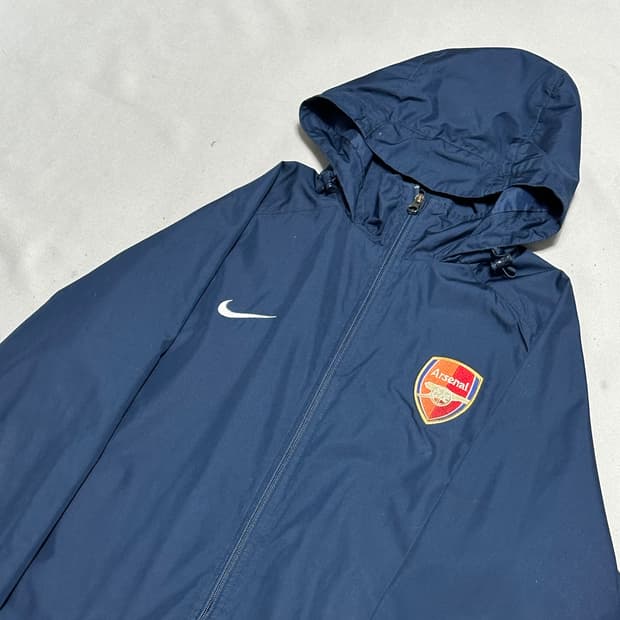 L 나이키 아스날 네이비 후드 바람막이
