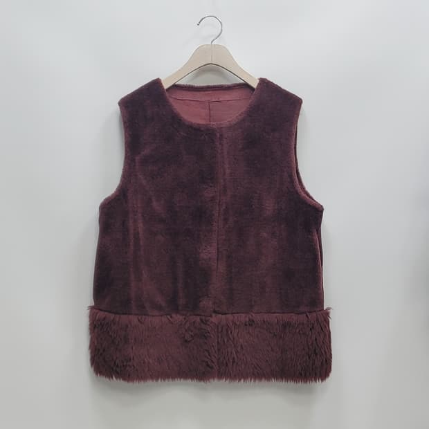 베라왕 21FW 양모 베스트 조끼 / 여 66 (88-94-160) 와인