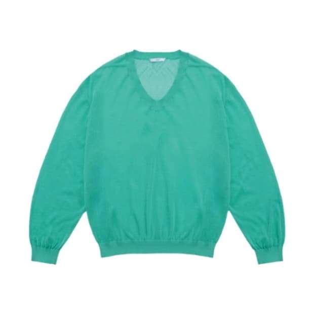 stu 시어 브이넥 니트 민트 L