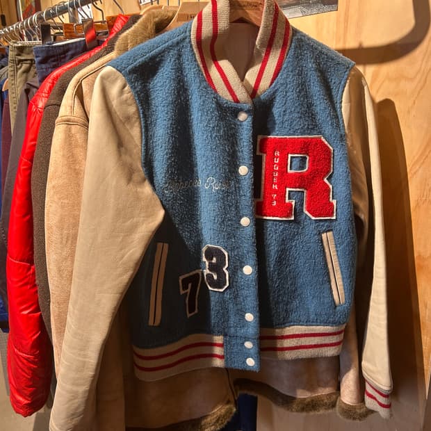 GANT 러거 레더 바시티 레터맨 자켓 GANT Rugger