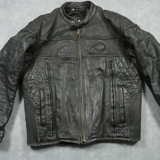 할리데이비슨 퀼티드 카페 라이더 가죽 자켓