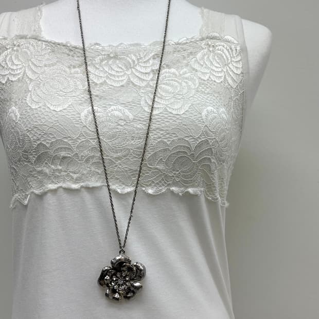 빈티지 꽃 목걸이