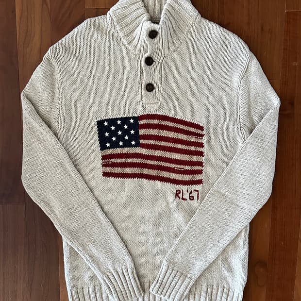 폴로 랄프로렌 성조기 니트 S