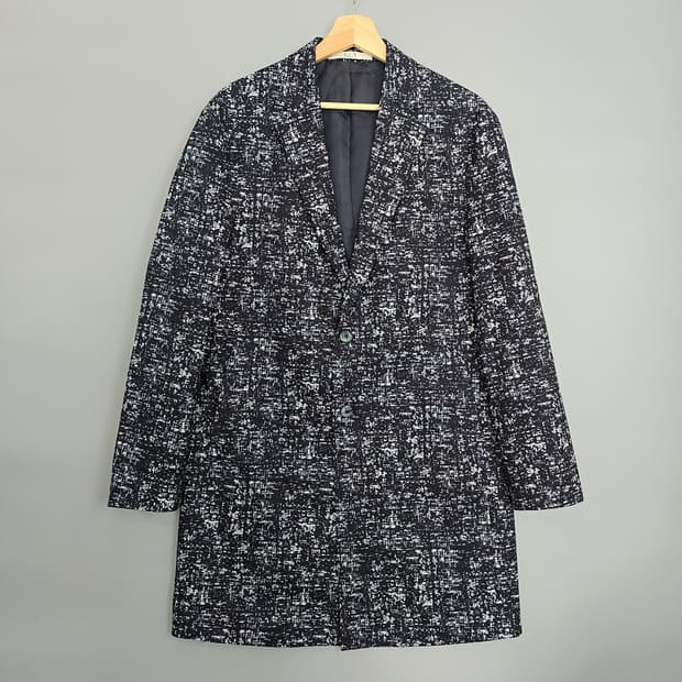 지오송지오 ZIO SONGZIO 패턴 싱글 코트 블랙 105