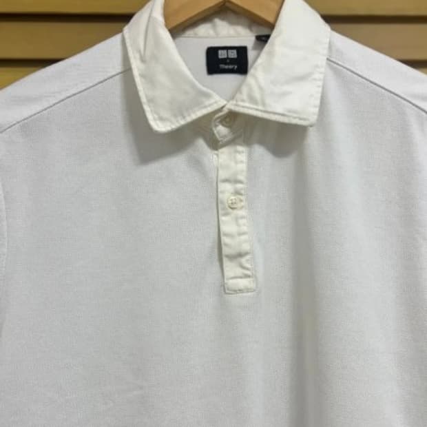 유니클로x띠어리 남성 PK카라반팔티셔츠 L사이즈