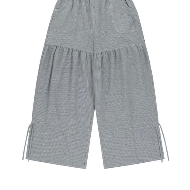 SHIRRING ROUGH PANTS STRIPE 