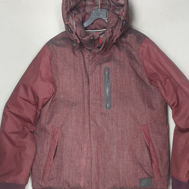 나이키 후드 패딩 점퍼 버건디100