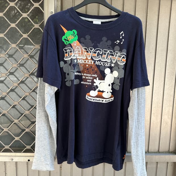 IGNIO vintage Mickey Mouse fake layered 