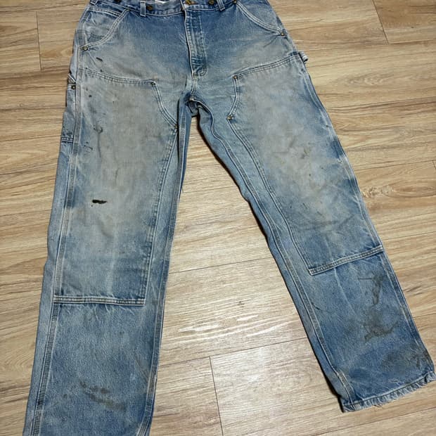 OG 칼하트 데님 빈티지 더블니 팬츠