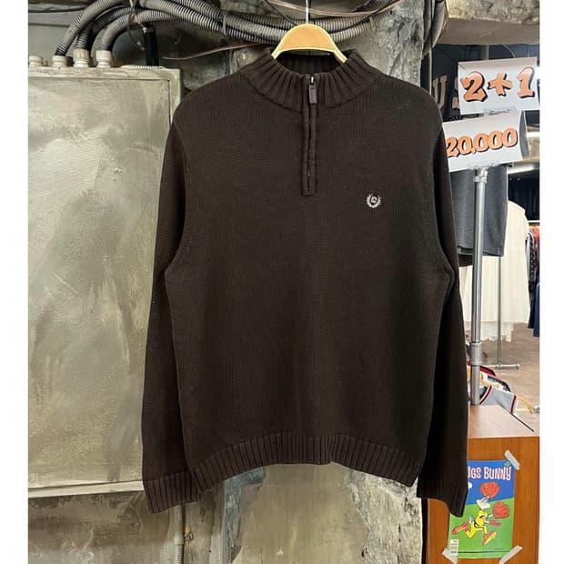 폴로 랄프로렌 챕스 반집업 니트 브라운 XL #csz4031