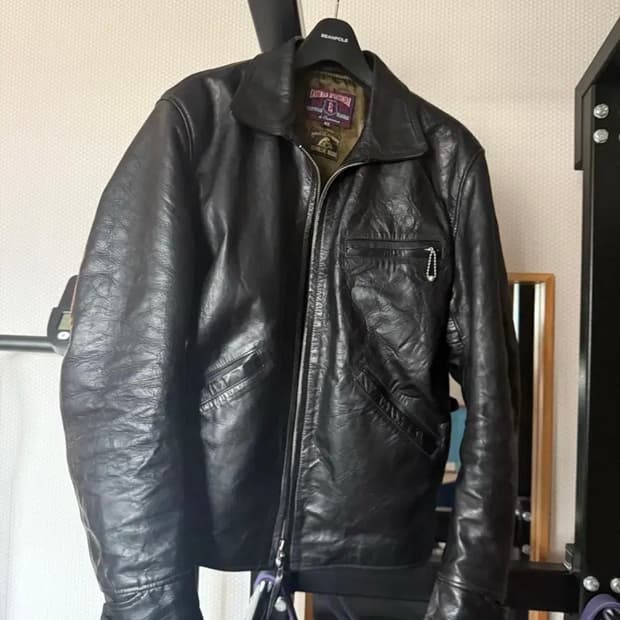 이스트맨레더 elmc 캘리포니안 말가죽 자켓 42사이즈 블랙